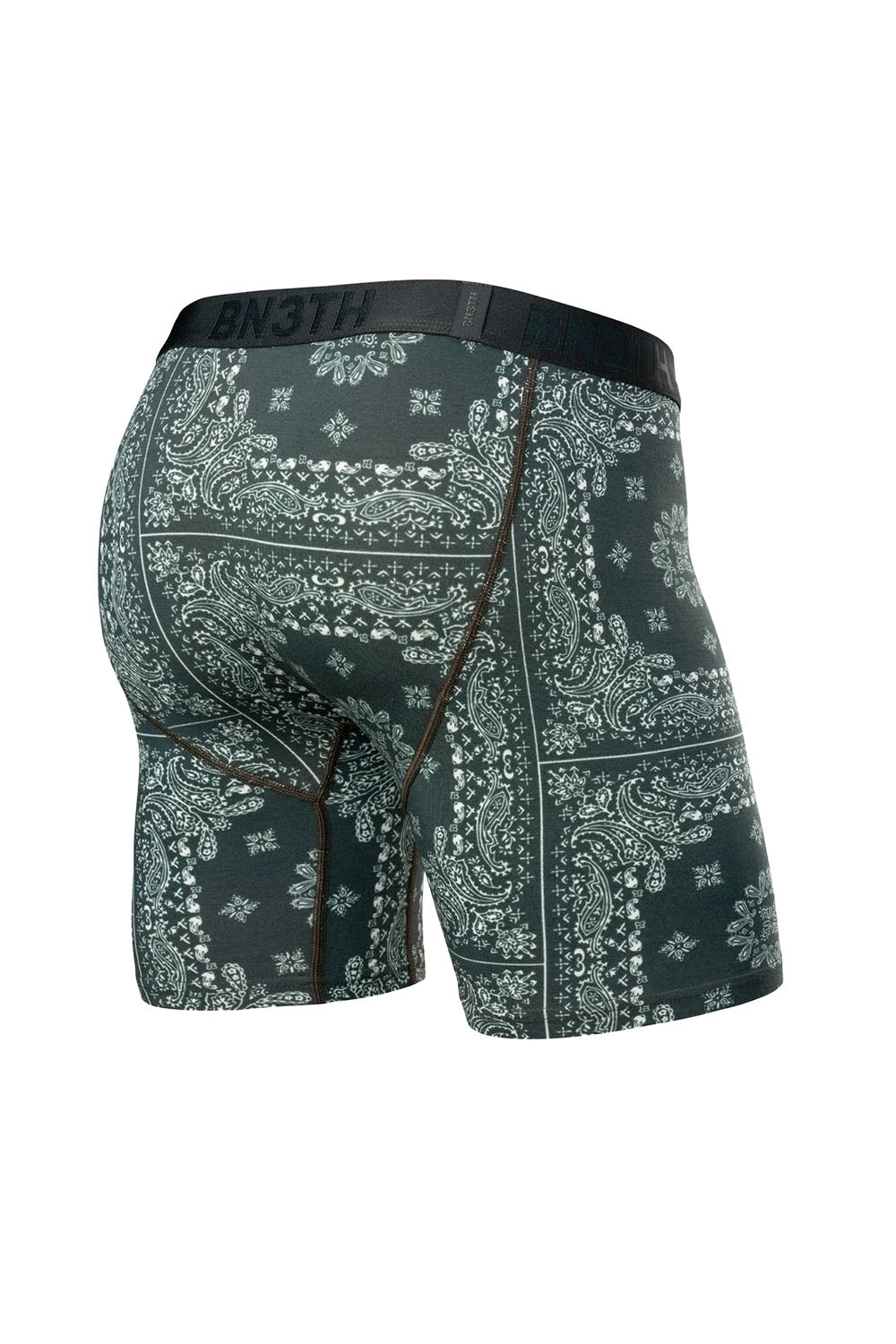 BN3TH Classics Boxer Brief in Bandana Darkest Spruce — Back view