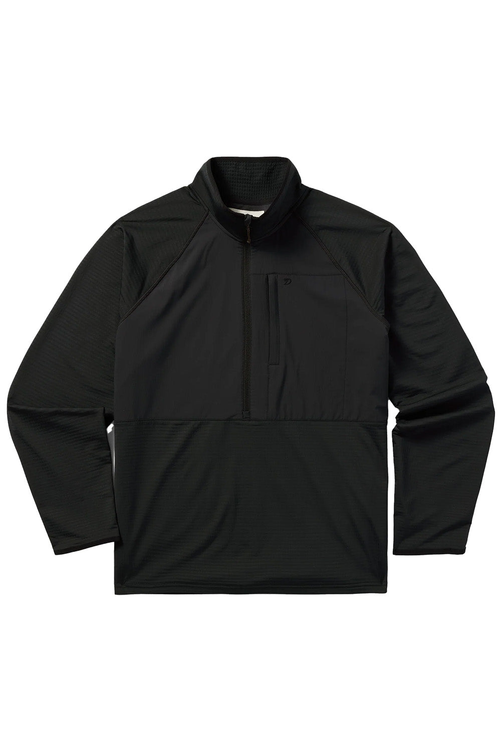 Duck Camp LW GRID TECH FLEECE Black Flatlay