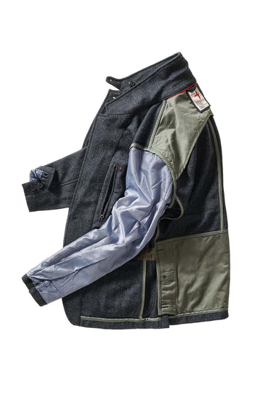Relwen - Heritage Trap Blazer - Blue/Black Twill - Inside