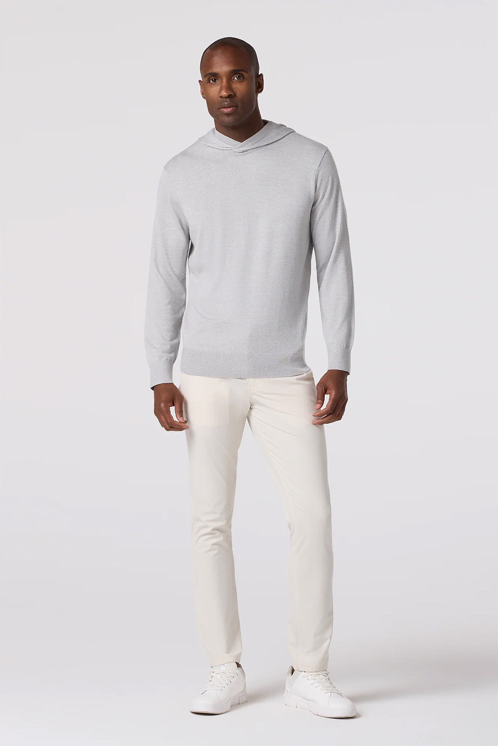 Mizzen + Main - Heritage Sweater Hoodie - Light Gray Heather 