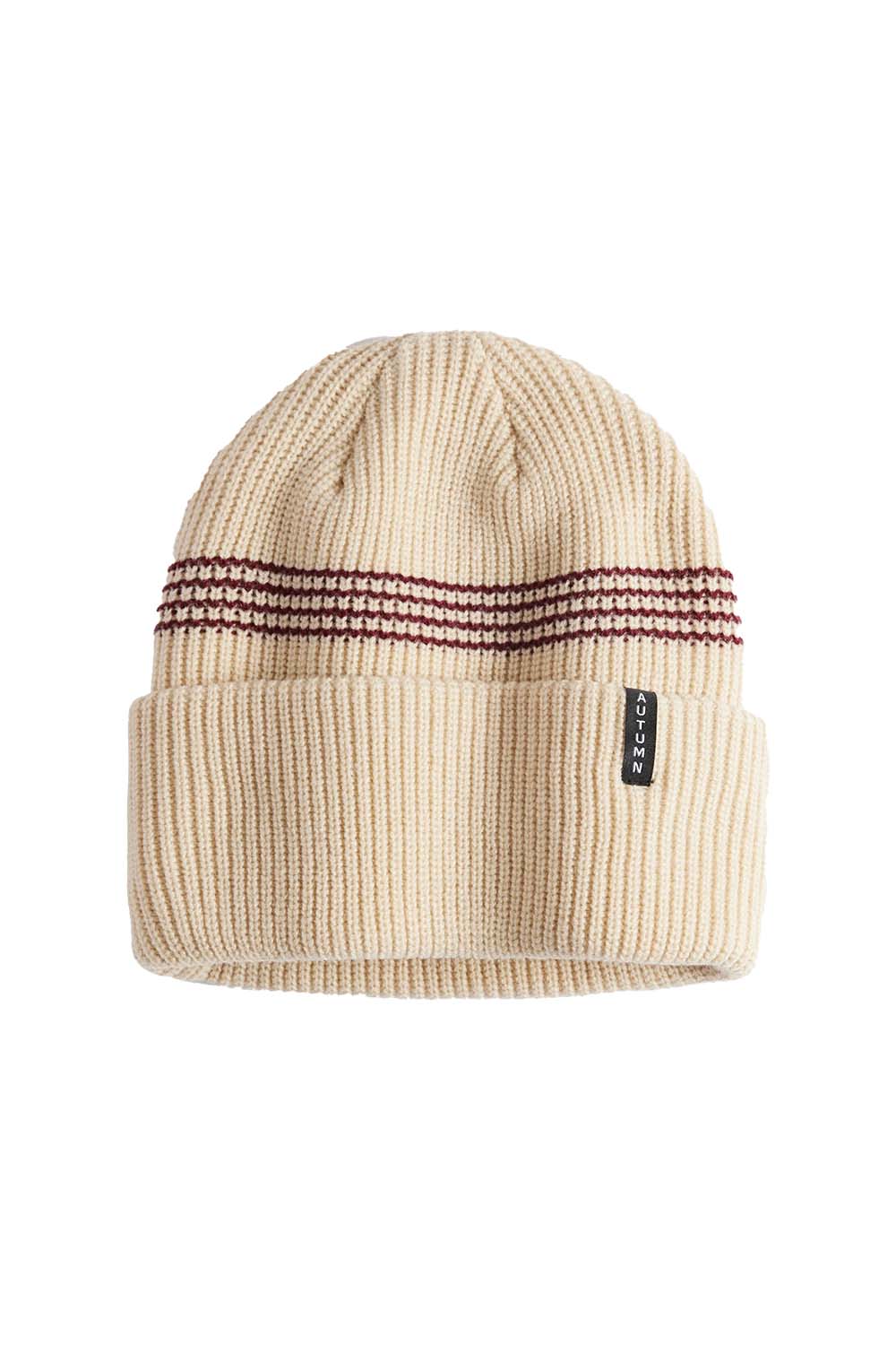 Autumn - Select Mini Stripe Beanie - Oatmeal