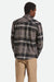 Brixton BOWERY LS FLANNEL Black/Charcoal/Pinecone Back
