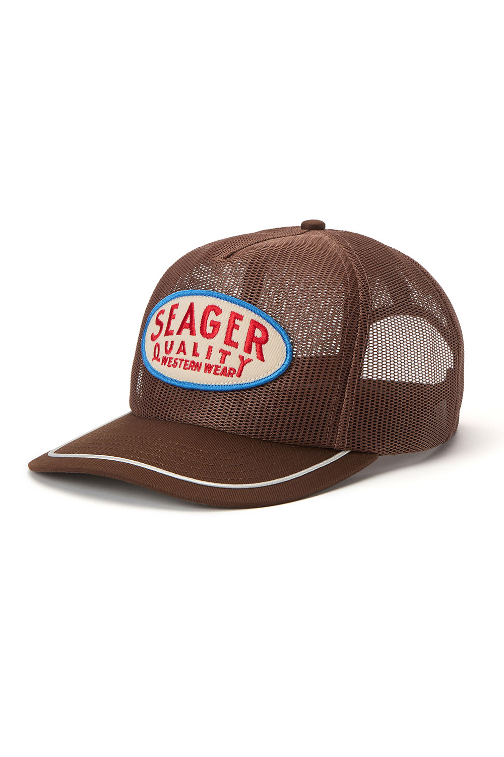 Seager - Old Town All Mesh Snapback - Brown - Profile