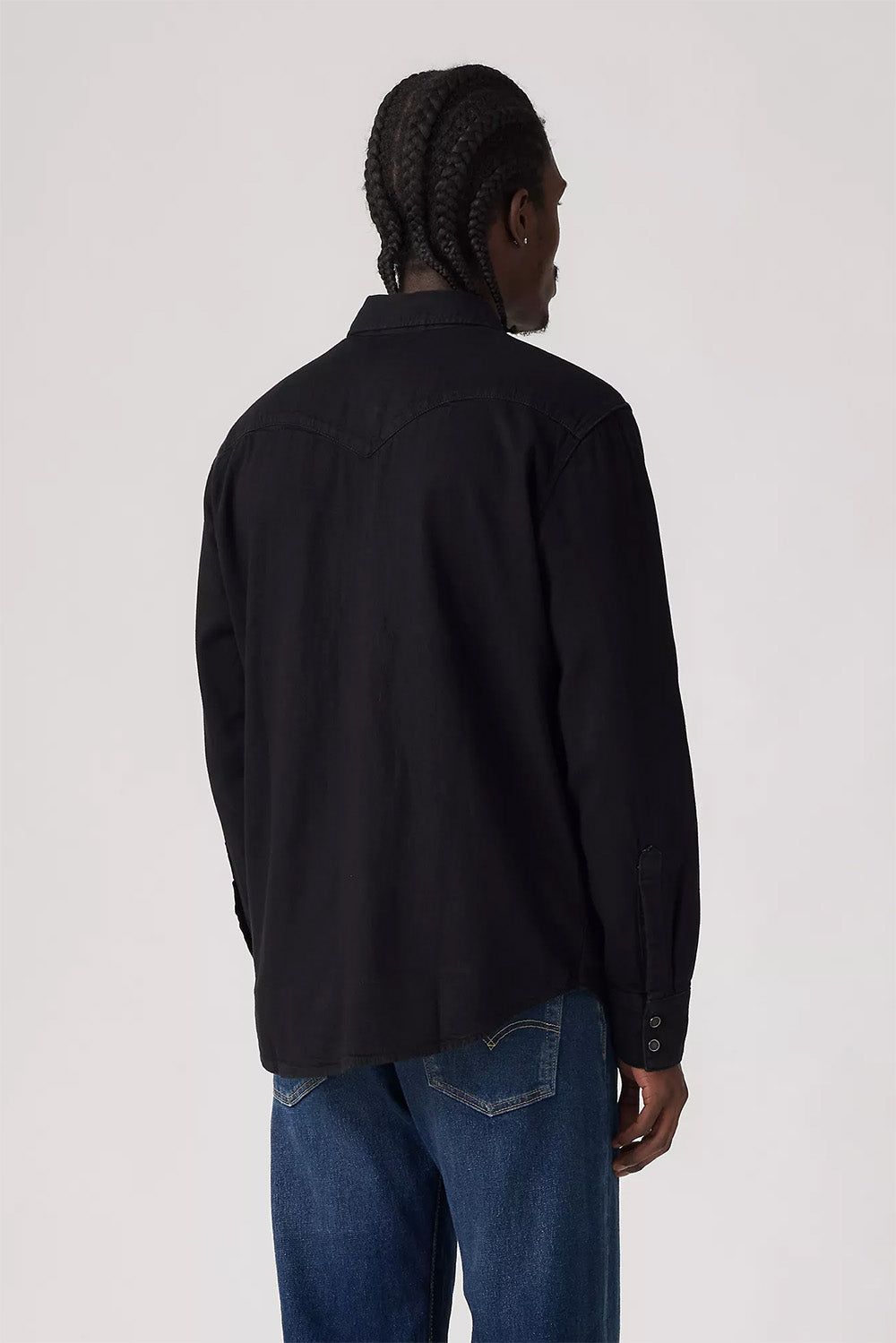 levis barstow western shirt marble black back
