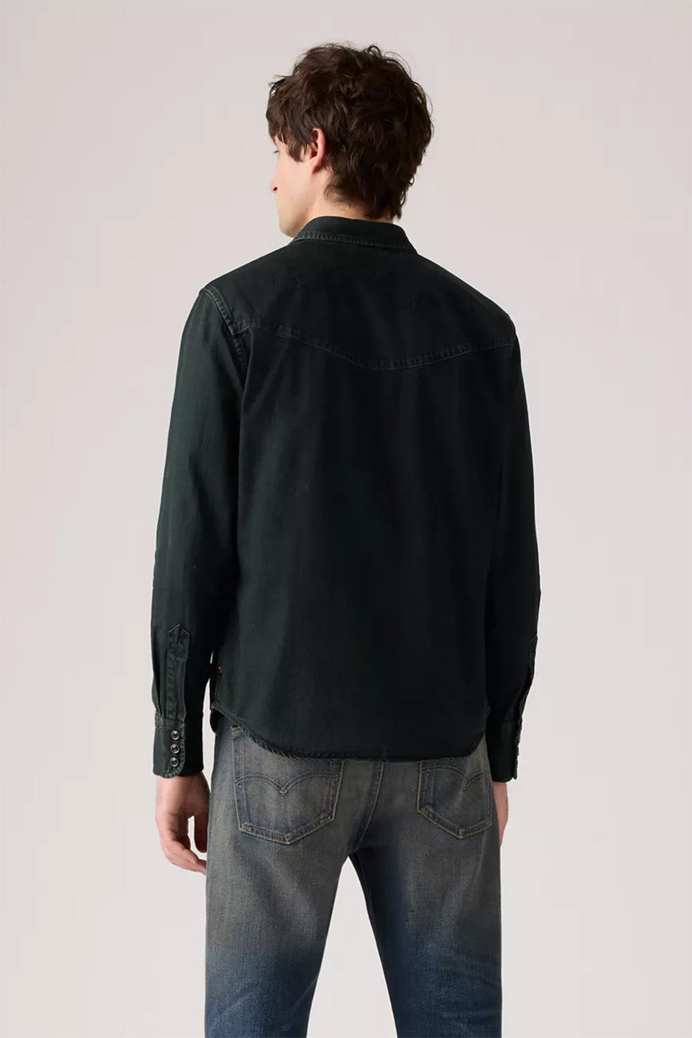 levis smiley western caridad washed black back