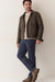 Marine Layer Waxed Trucker Jacket in Olive — Lifestyle view