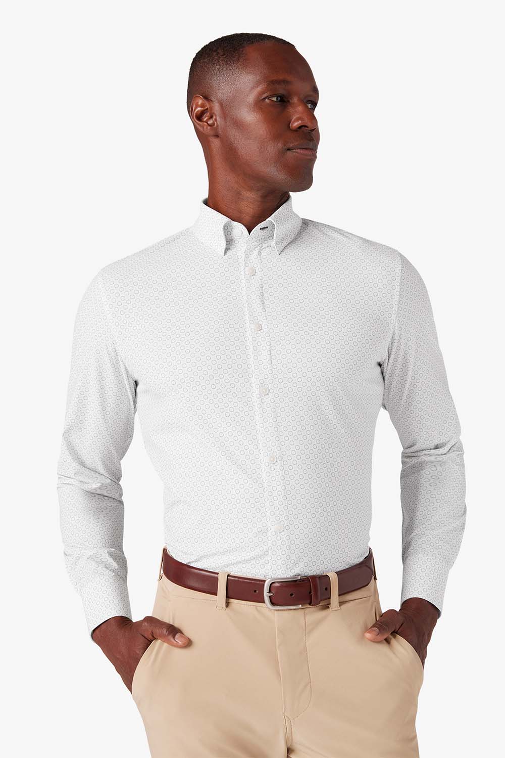 Mizzen + Main - Leeward LS - White Medallion Print