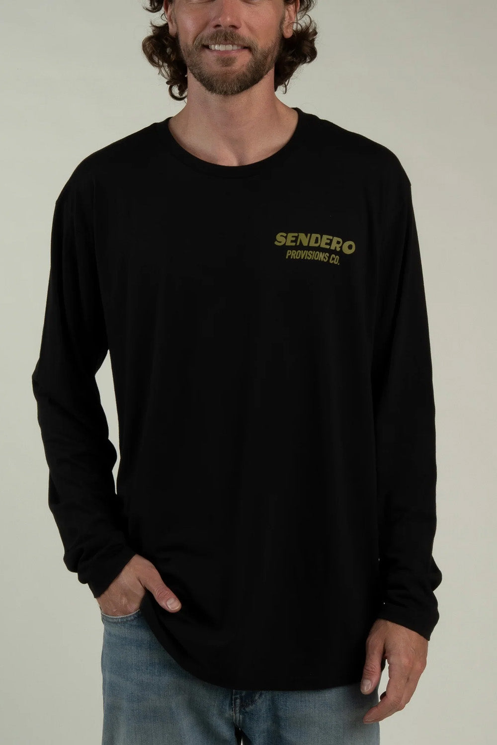 sendero deer fishers long sleeve black front
