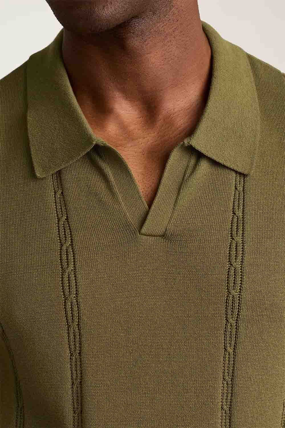 HUDSON SWEATER POLO Army