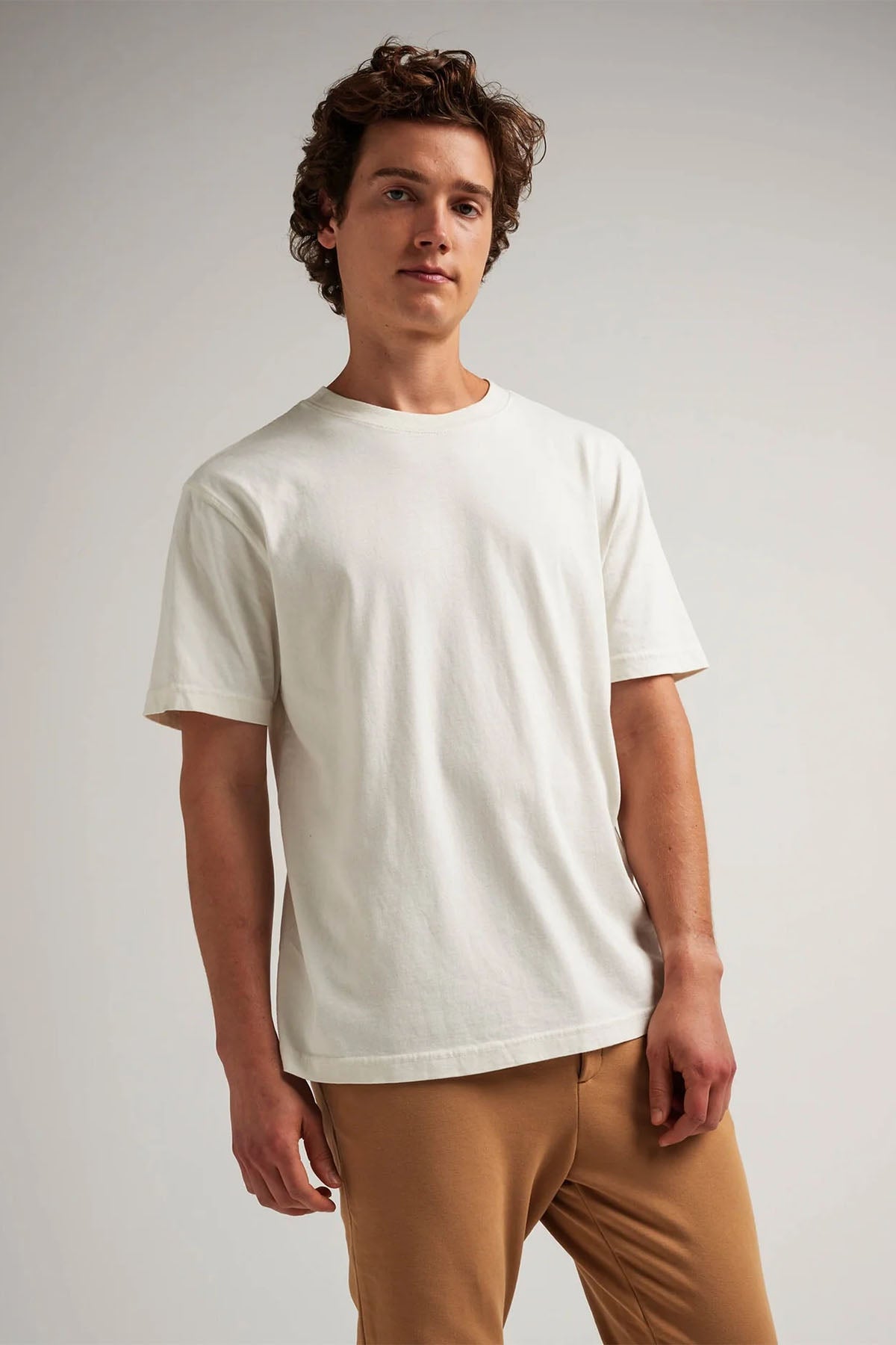 Richer Poorer - Relaxed SS Tee - Bone - Front