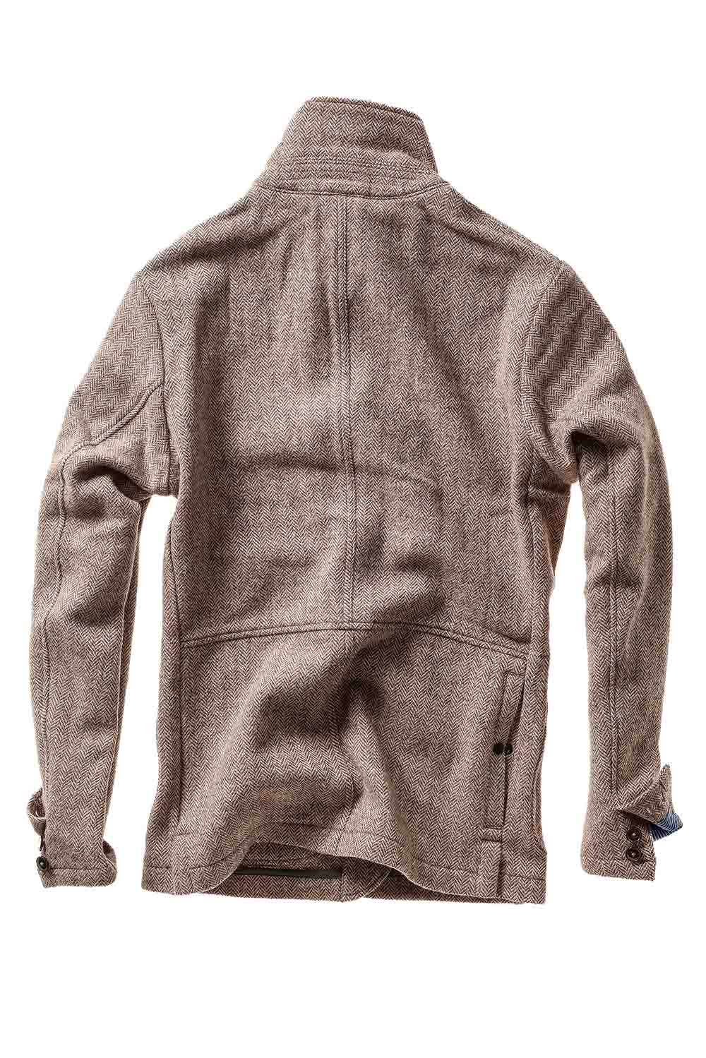 Relwen HERITAGE TRAP BLAZER Ash Brown Herringbone Back