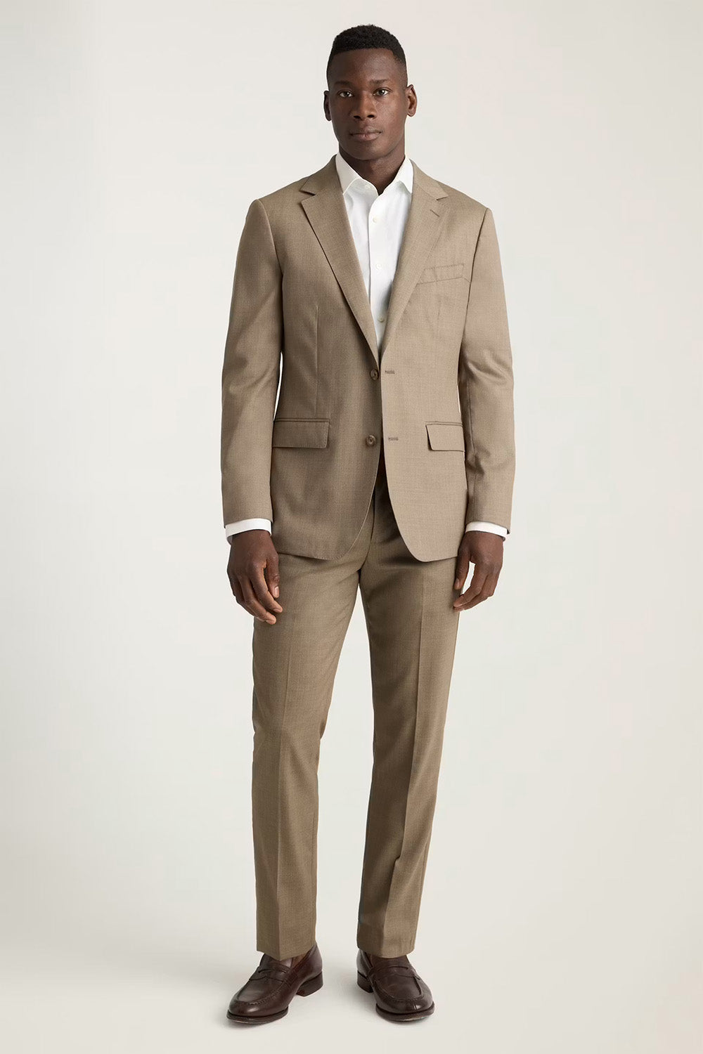 Bonobos - Jetsetter Slim Wool Pant - Tan - Full Body