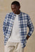 Faherty Legend Sweater Shirt in Stone Lake Plaid — Front view