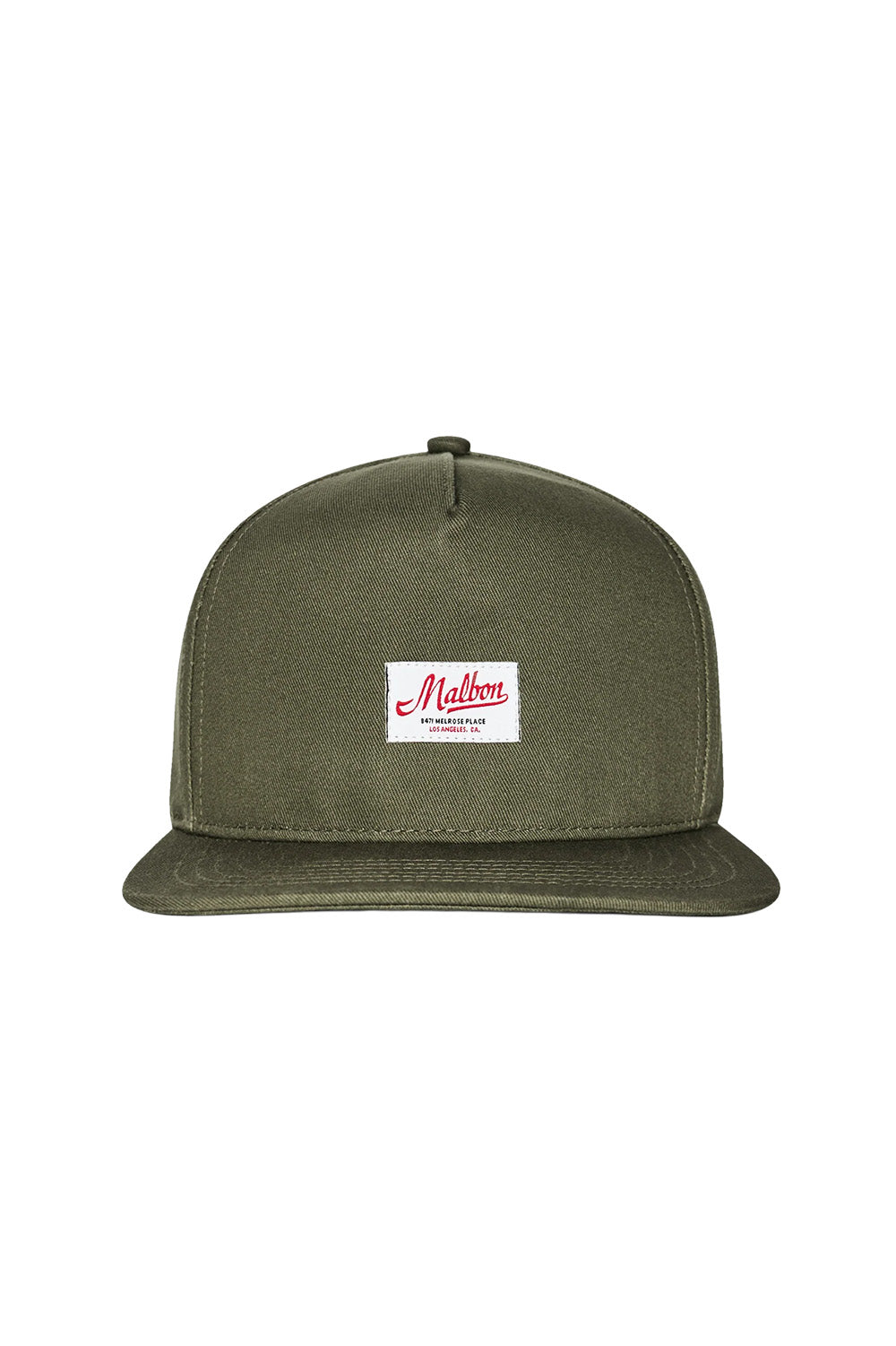 malbon-benchmark-snapback-military-green-front