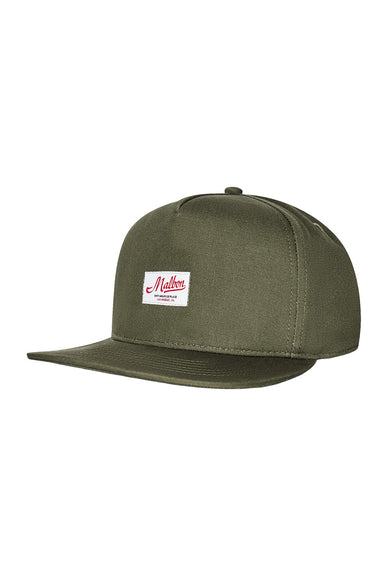 malbon-benchmark-snapback-military-green-profile