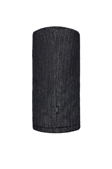 malbon's division driver cover in black stone washed denim back view
