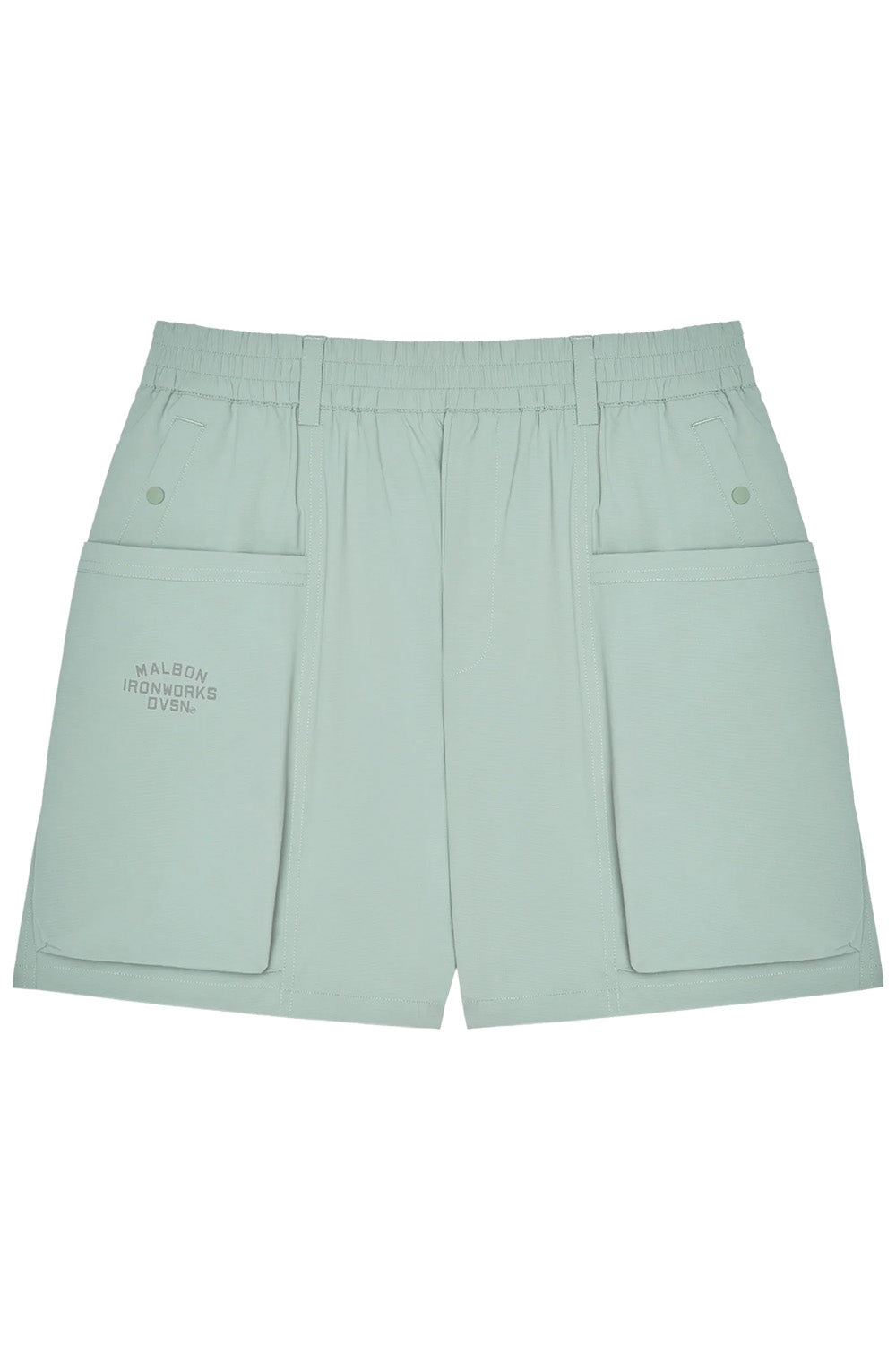 malbon division short in lily pad flatlay view