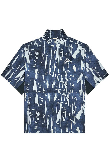 Malbon Pine Inkwash Windshirt in Navy Inkwash — Flatlay view