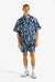 Malbon Pine Inkwash Windshirt in Navy Inkwash — Full-Body view