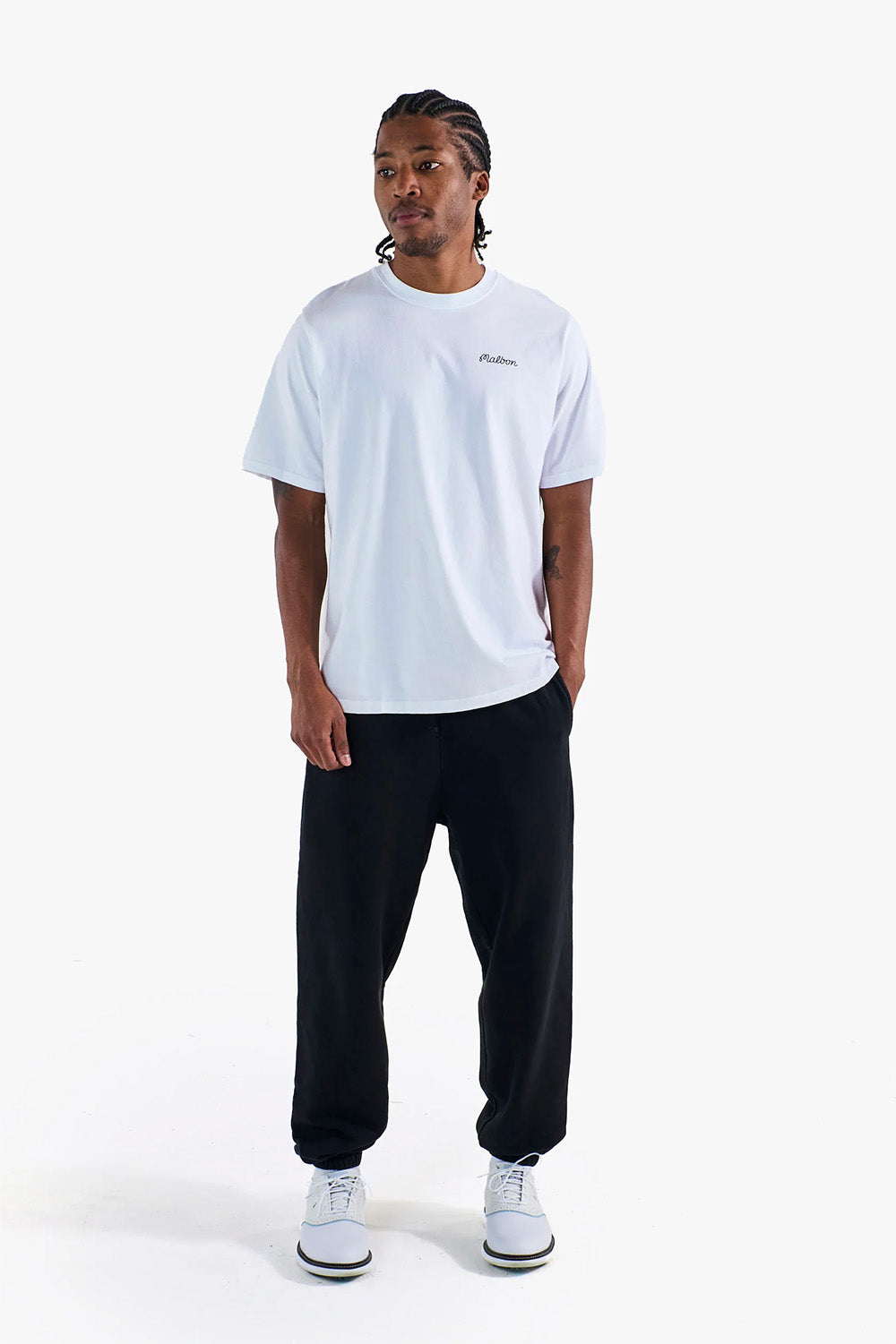 malbon bermuda baldwin tee white front