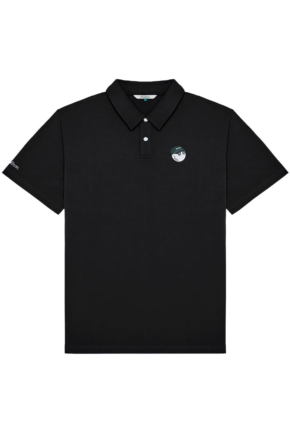 malbon fairway baldwin polo black flatlay