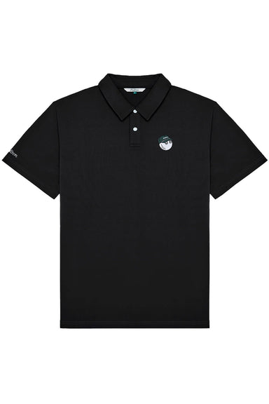 malbon fairway baldwin polo black flatlay