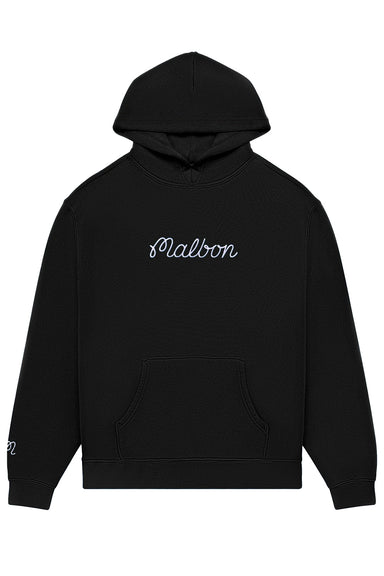 malbon fesque hoodie black flatlay