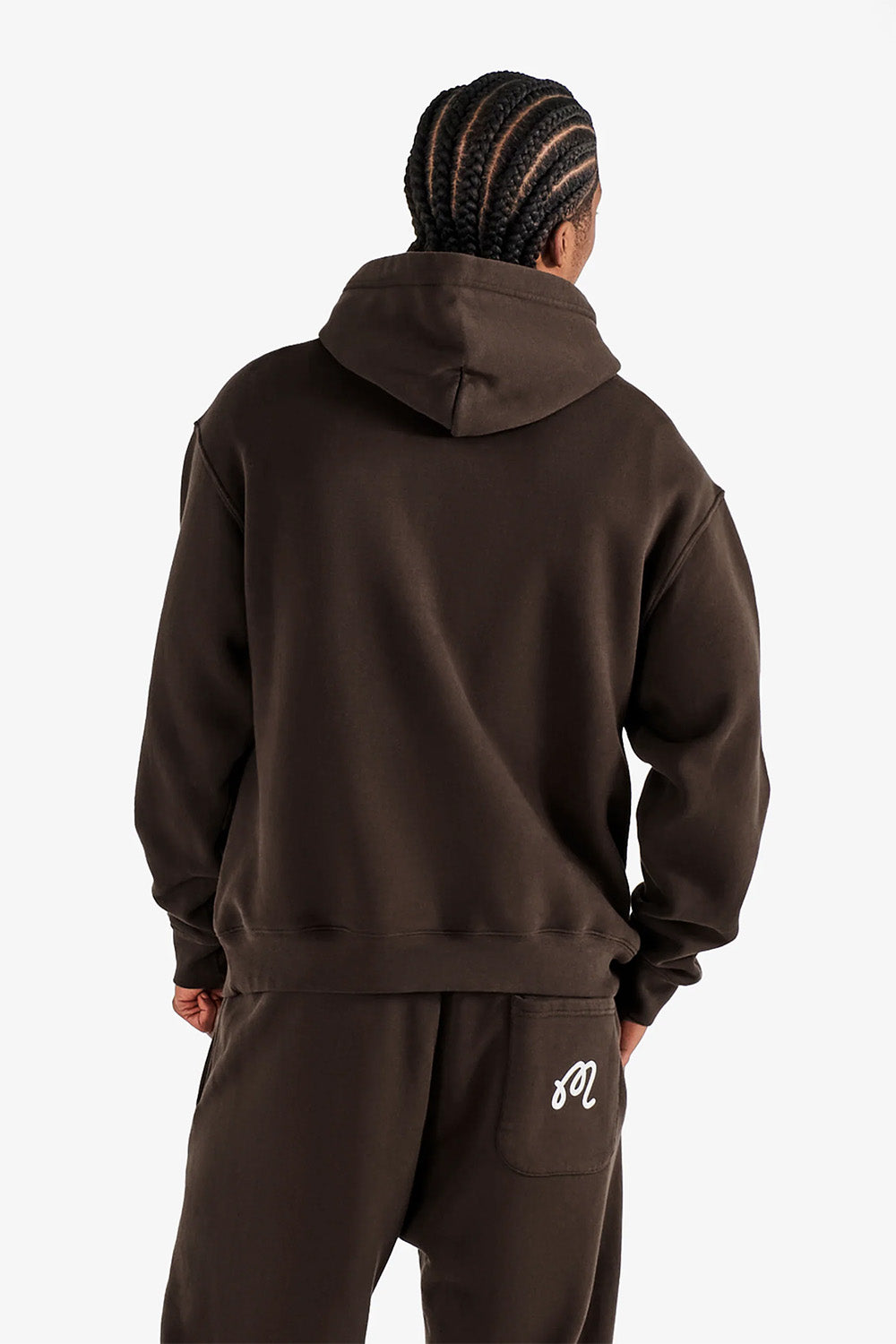 malbon fesque hoodie brown back