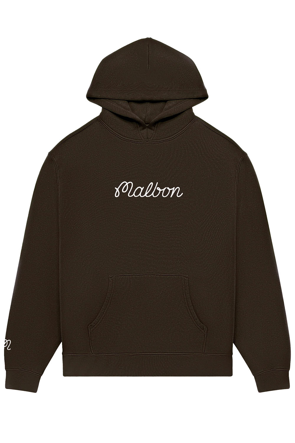malbon fesque hoodie brown flatlay