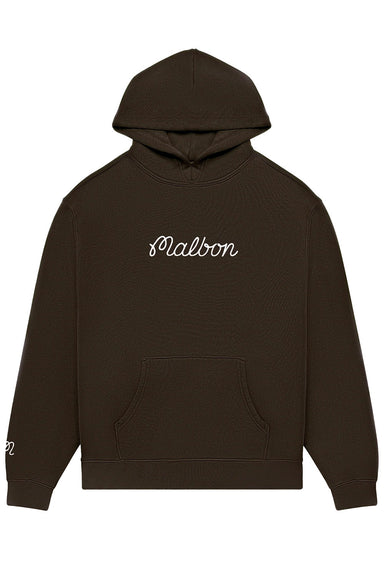 malbon fesque hoodie brown flatlay