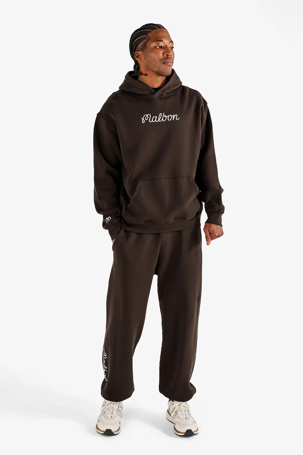 malbon fesque hoodie brown front