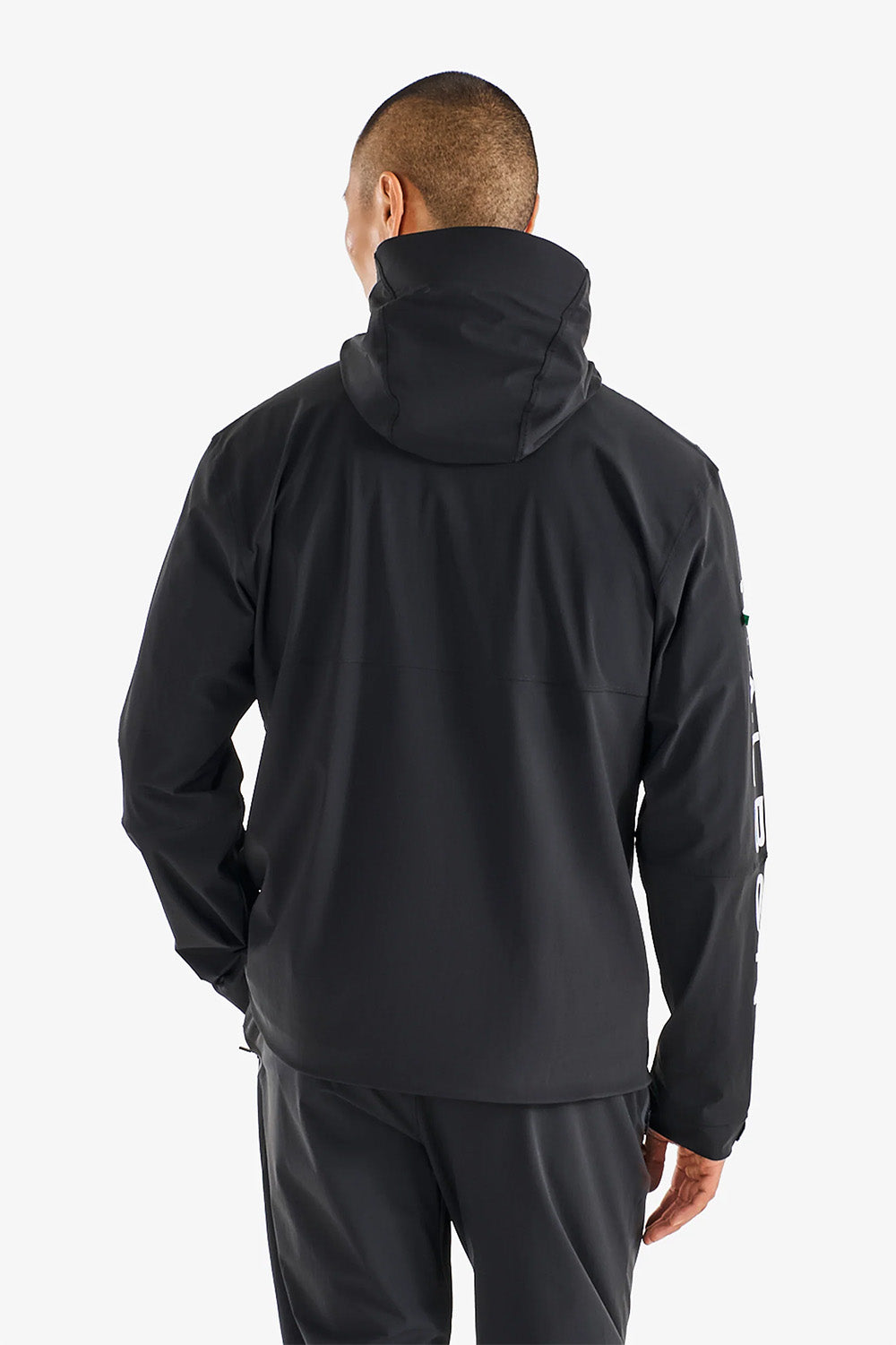 malbon performance full zip jacket black back
