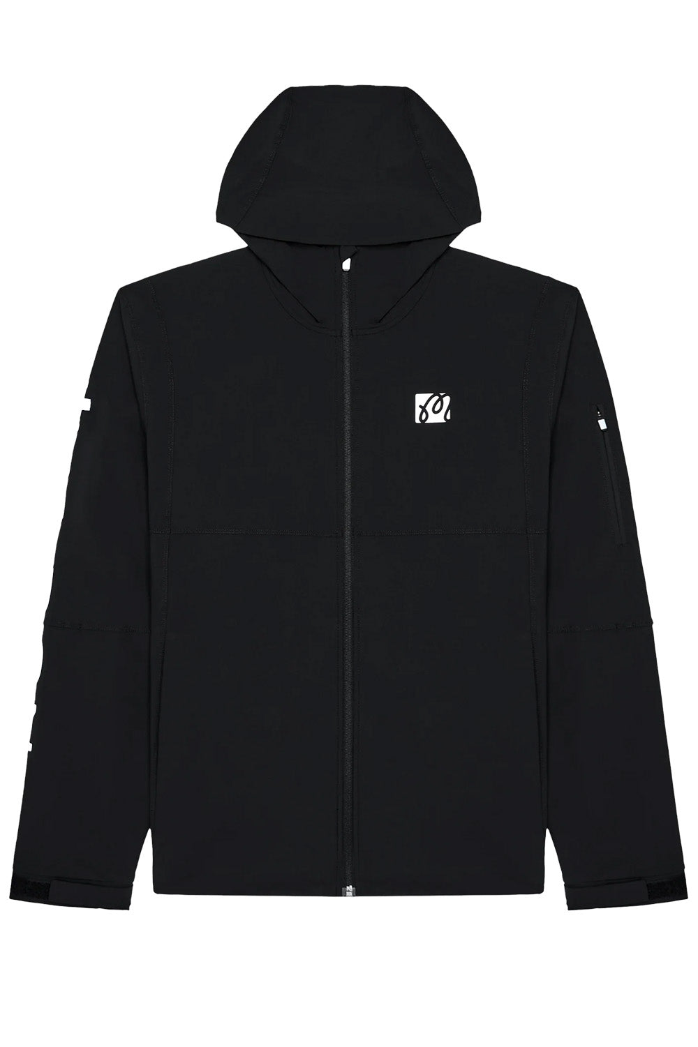 malbon performance full zip jacket black flatlay