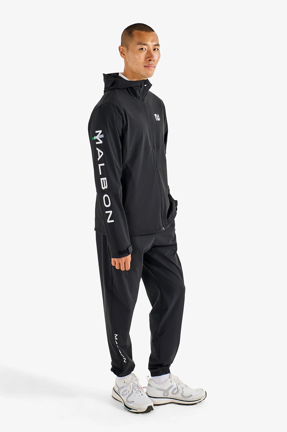 malbon performance full zip jacket black side
