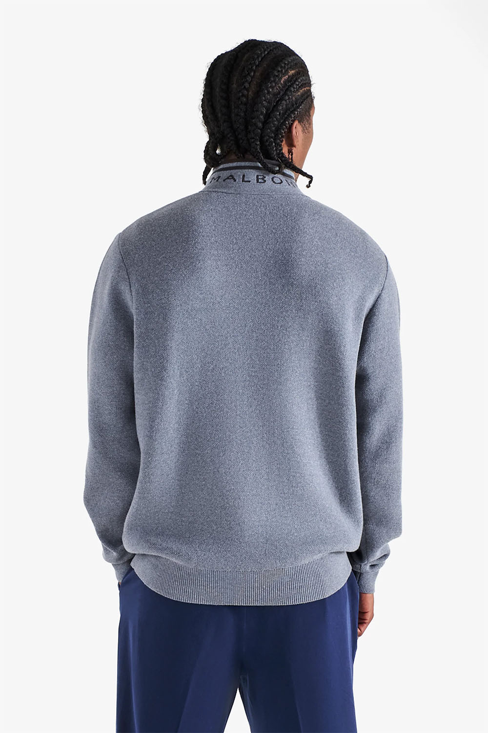 malbon sorrel sweater charcoal back
