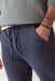 Marine Layer - Cloud 9 Fleece Sweatpant - Mood Indigo - Waistband Detail