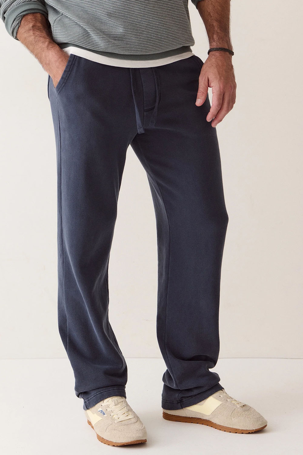 Marine Layer - Cloud 9 Fleece Sweatpant - Mood Indigo - Model Front