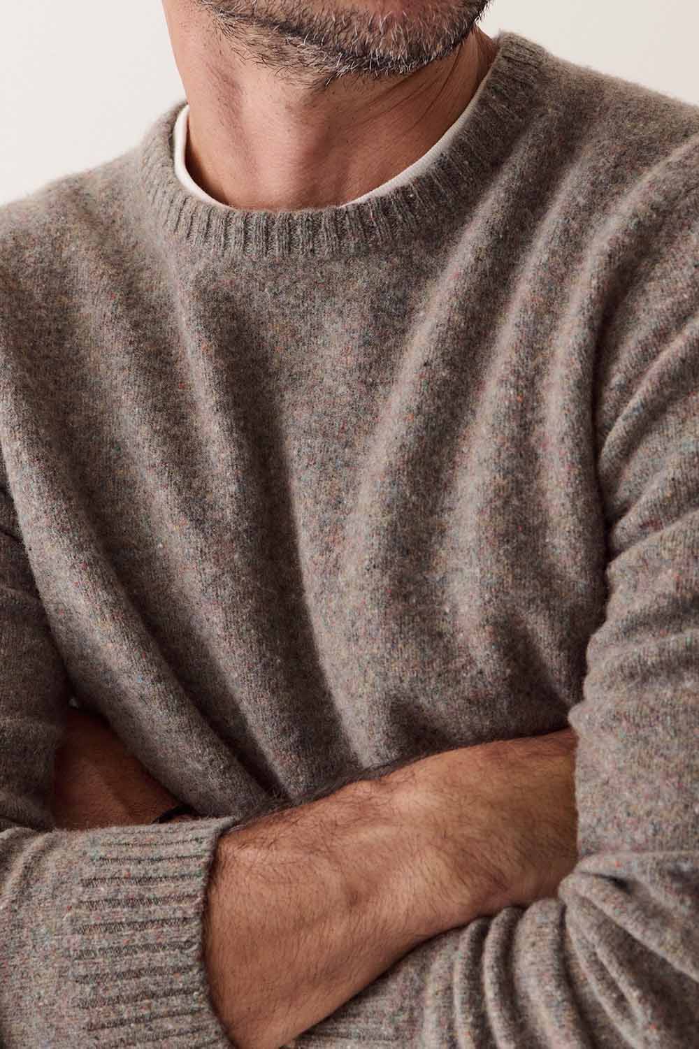 Marine Layer - Donegal Crew Sweater - Wild Sage - Texture Detail