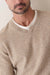 Marine Layer - Donegal V-Neck Sweater - Ryewater - Collar Detail