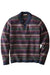 Marine Layer - Liam Sweater Polo - Burgundy Multi Stripe - Flatlay Front