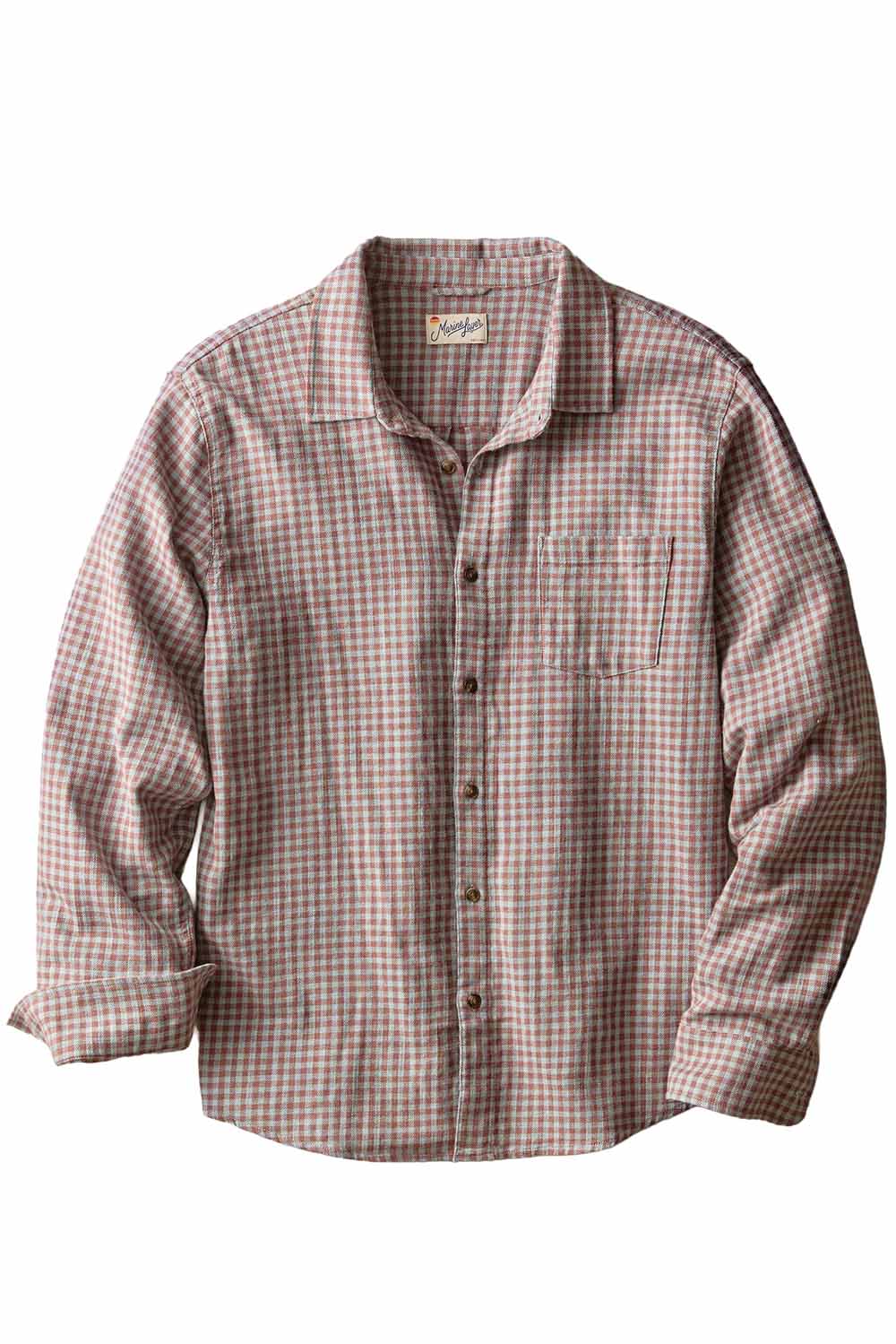 marine-layer-stretch-selvage-shirt-burgundy-blue-gingham-flatlay