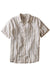 marine layer stretch selvage shirt in natural navy stripe flatlay view