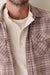 Marine Layer - The Clark Cord Shirt - Brown Plaid - Collar Detail
