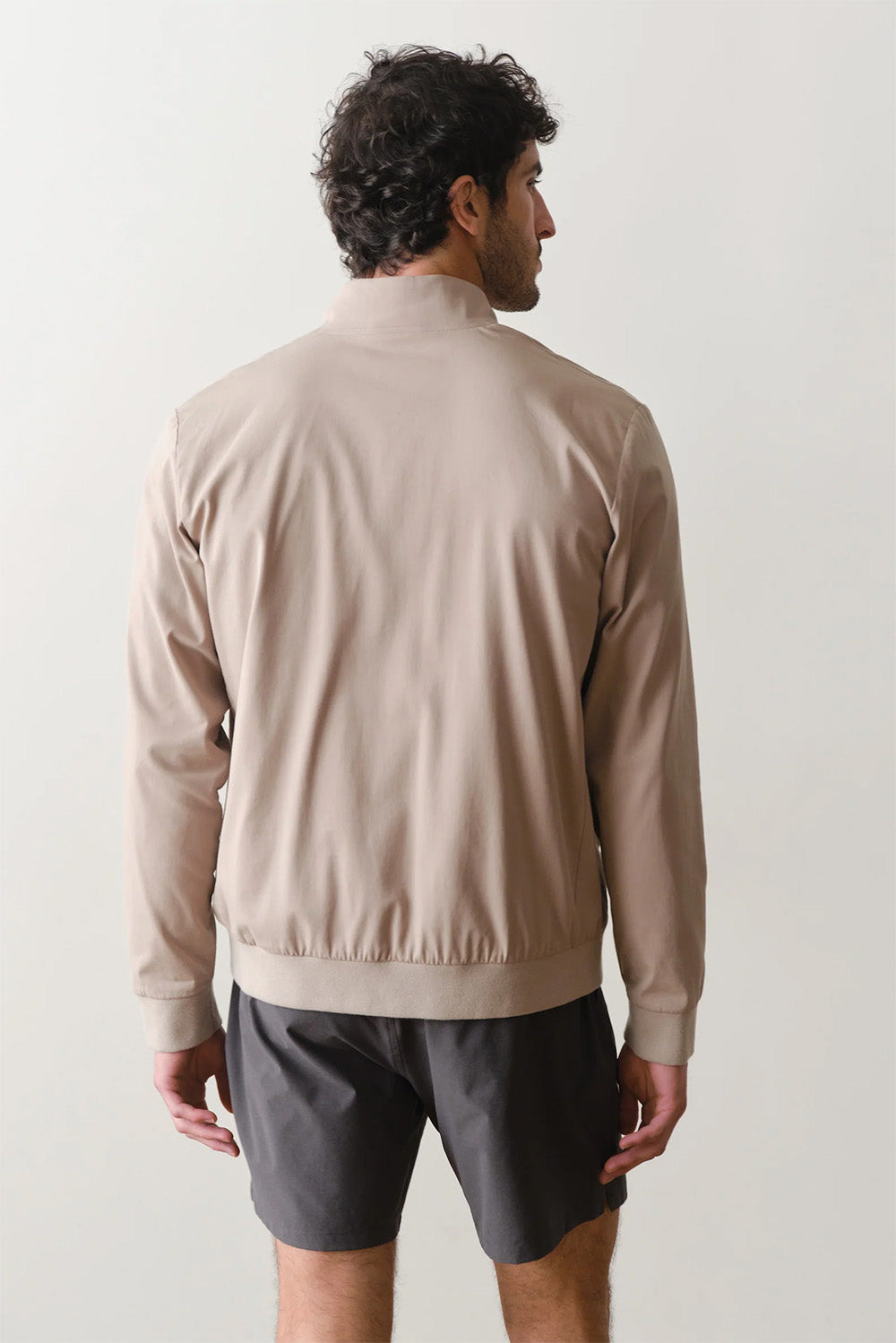 marine layer breeze stretch bomber jacket vintage khaki back