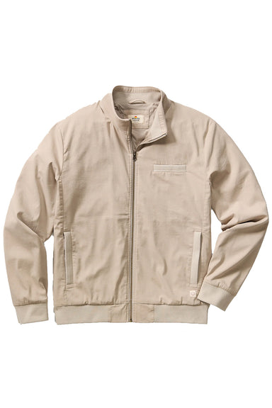 marine layer breeze stretch bomber jacket vintage khaki flatlay
