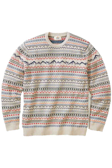 marine layer california fair isle crew oatmeal multi flatlay