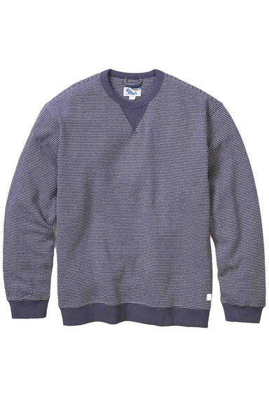 marine layer cloud 9 fleece navy mini stripe flatlay