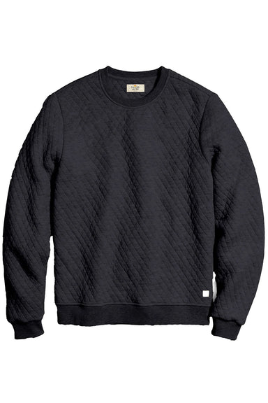 marine layer corbet quilted crewneck charcoal