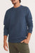marine layer corbet quilted crewneck navy heather front