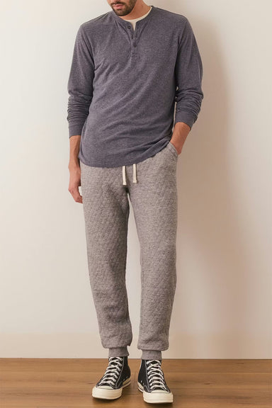 marine layer corbet quilted jogger grey heather
